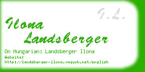 ilona landsberger business card